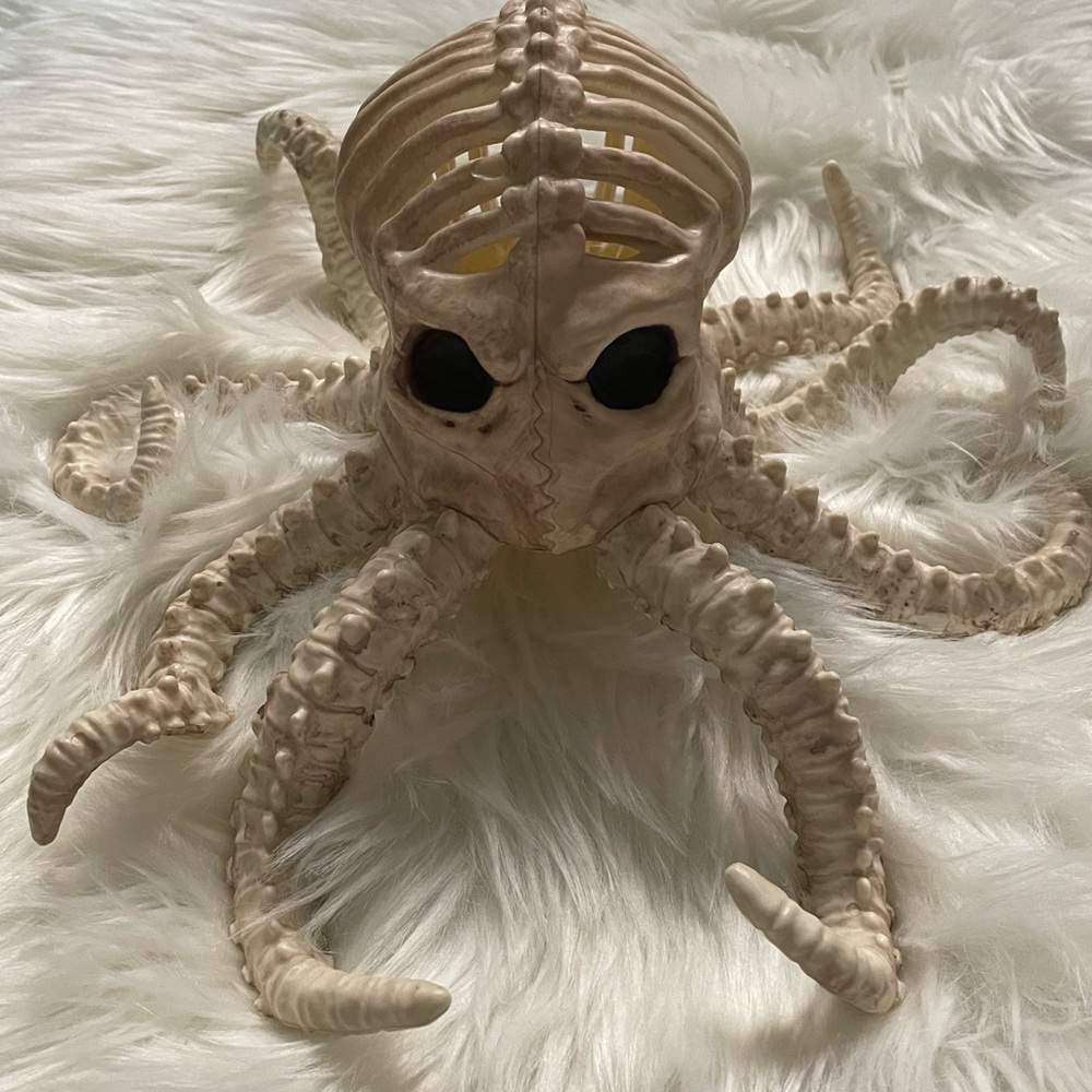 Cream and Black Holiday Decor Octopus